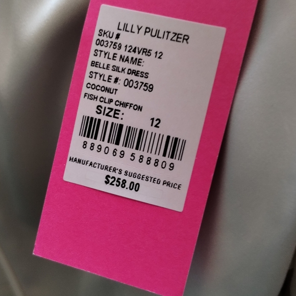 Lilly Pulitzer Belle Silk Dress Women's Size 12 New With Tags. - Picture 7 of 9